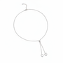 Product shot - Silver lariat necklace