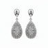 Silver droplet earrings PNG