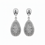 Silver droplet earrings PNG