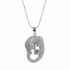 Silver leopard necklace