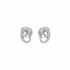 Silver Leopard Panther Earrings - Pure White Background