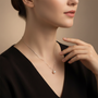 Silver Pearl Necklace with Smaller Pearl