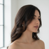 Small Silver Teardrop Earrings Lifestyle Shot