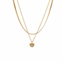 Square necklace product shot on white background