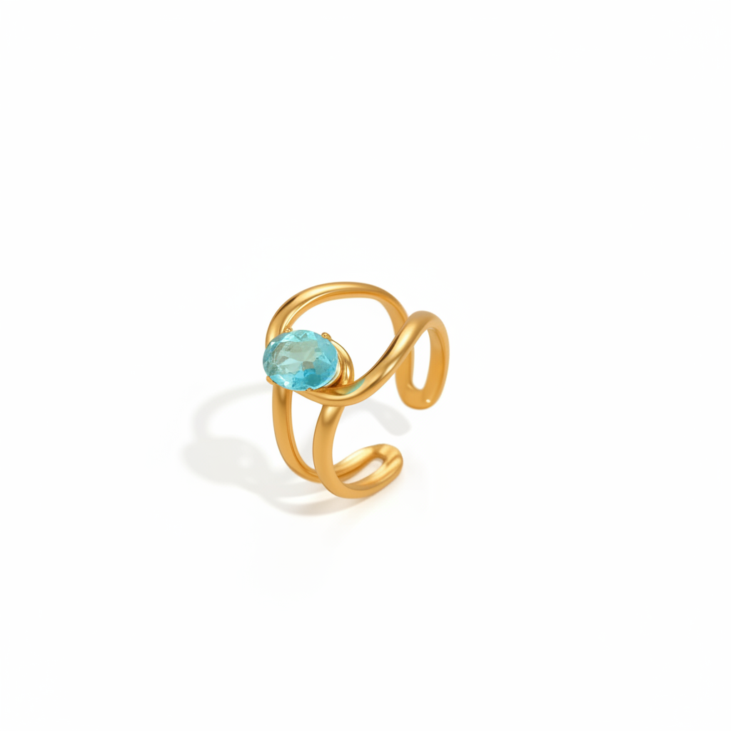 Summer Ocean Blue Ring R9