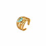 Triple Summer Ocean Blue Ring