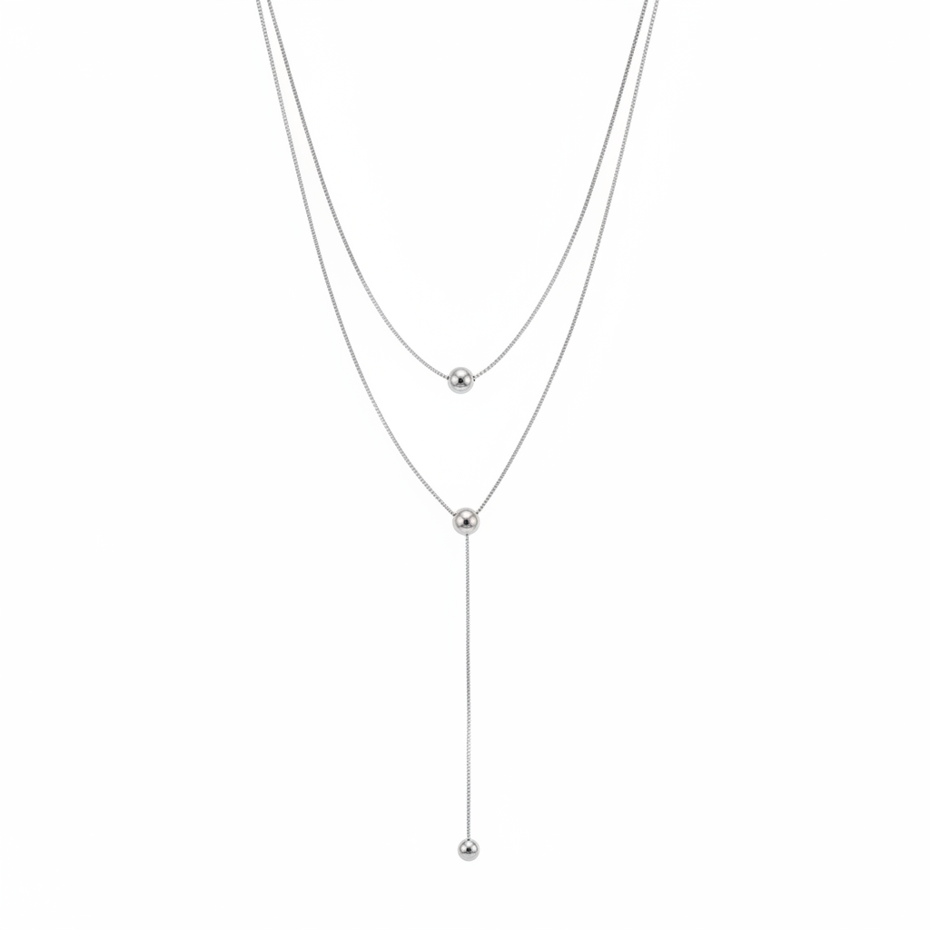 Vertical necklace product shot