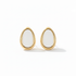 White and gold earrings
